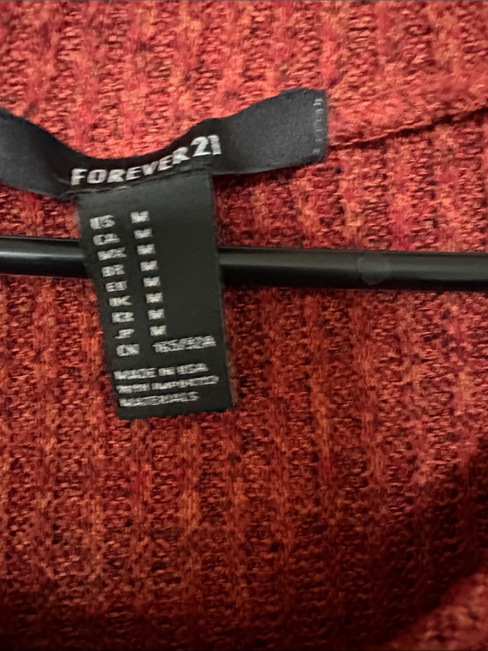 Forever 21 Red Ribbed Crewneck Sweater - Picture 2 of 5